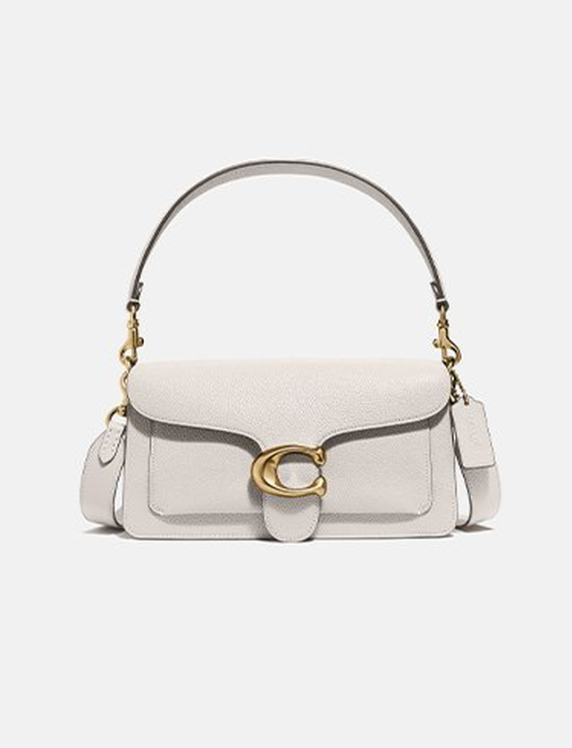 the coach small shoulder bag in white leather