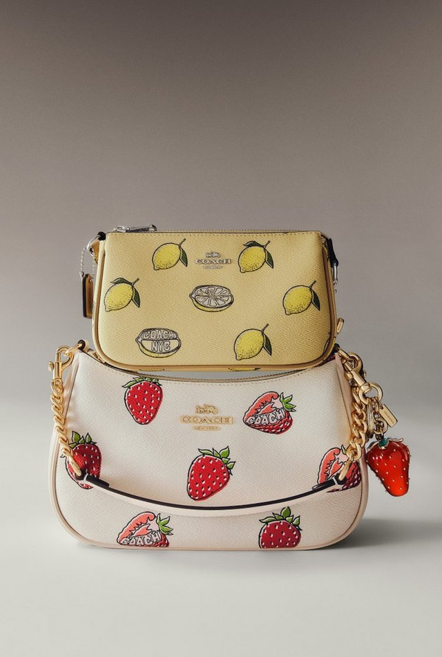 Coach Outlet Nolita 19 Lemon Fruit Print and Teri Shoulder Bag Strawberry Fruit Print