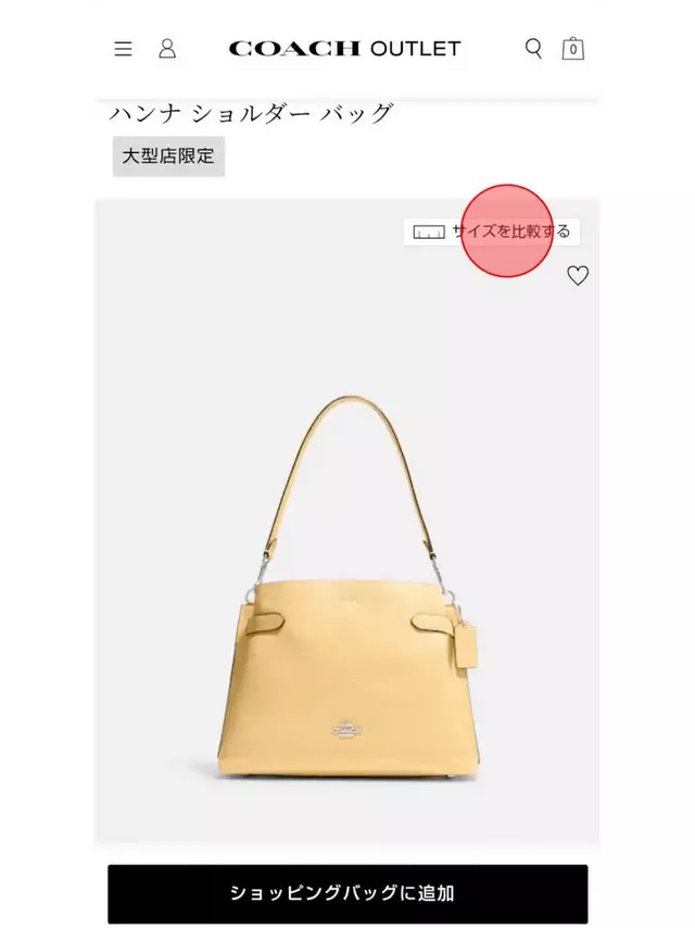 大型COACHショルダーバッグ-